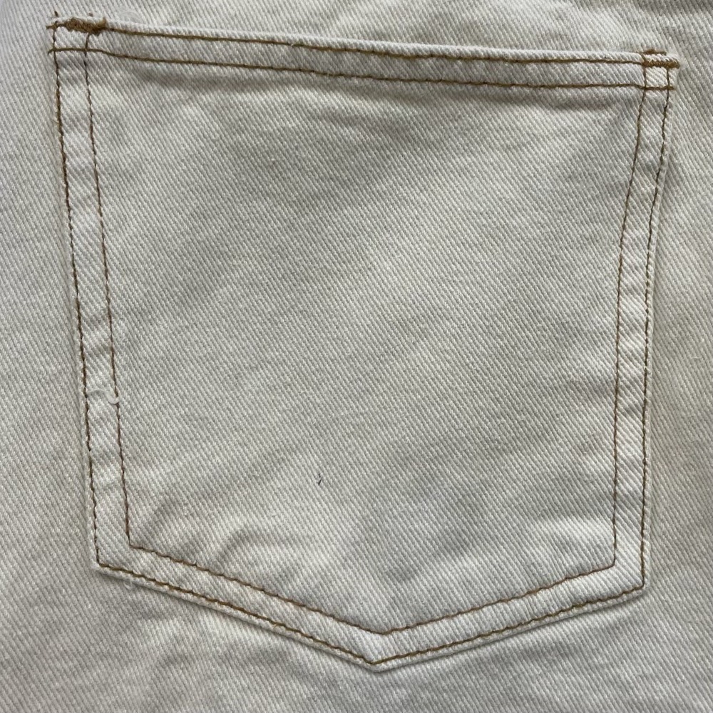 Nasty Gal High Waist Straight Leg Pants Womens 6 Beige Front Seam Split Hem Read - Picture 3 of 12